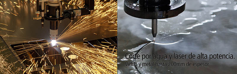 Mecanizados CNC. Corte chorro de agua y laser