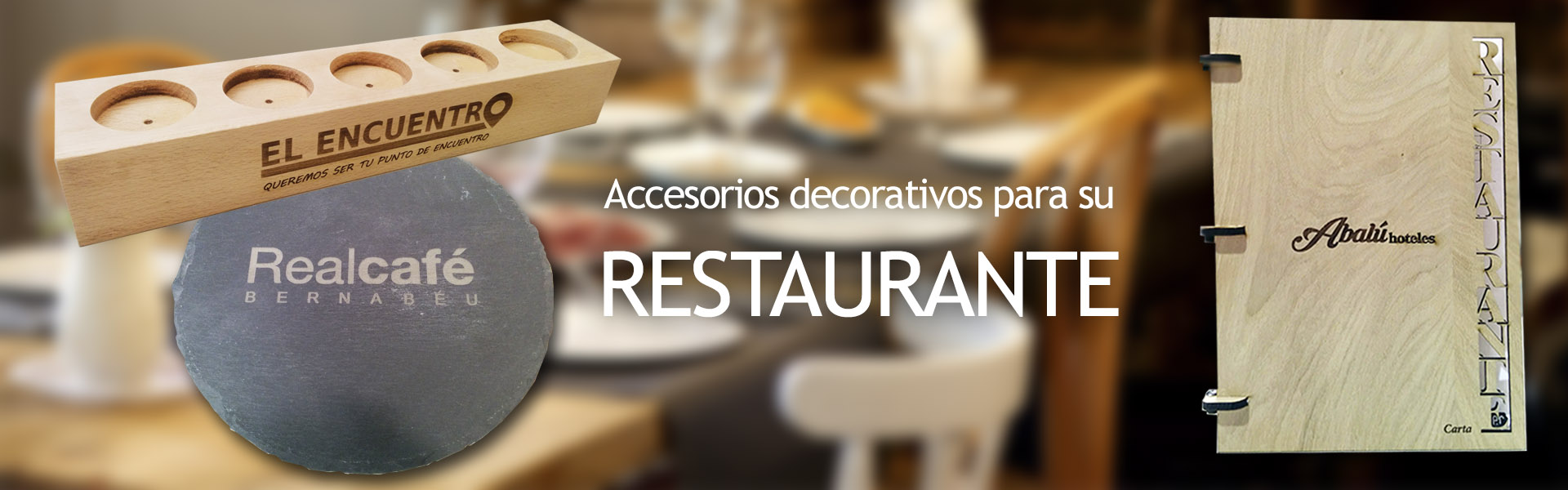 Accesorios personalizados para restaurantes