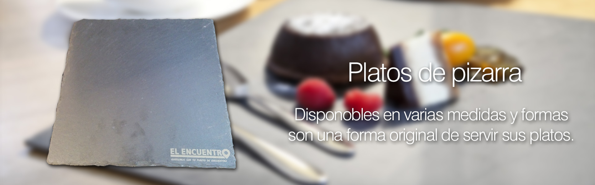 Platos y bandejas en pizarra natural
