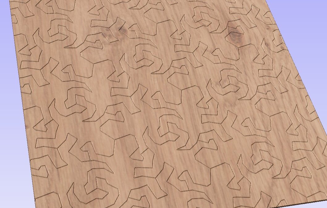 Mosaico para tarima Escher