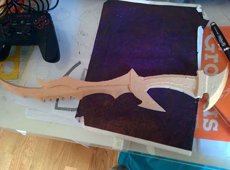 Espada Daedra en madera