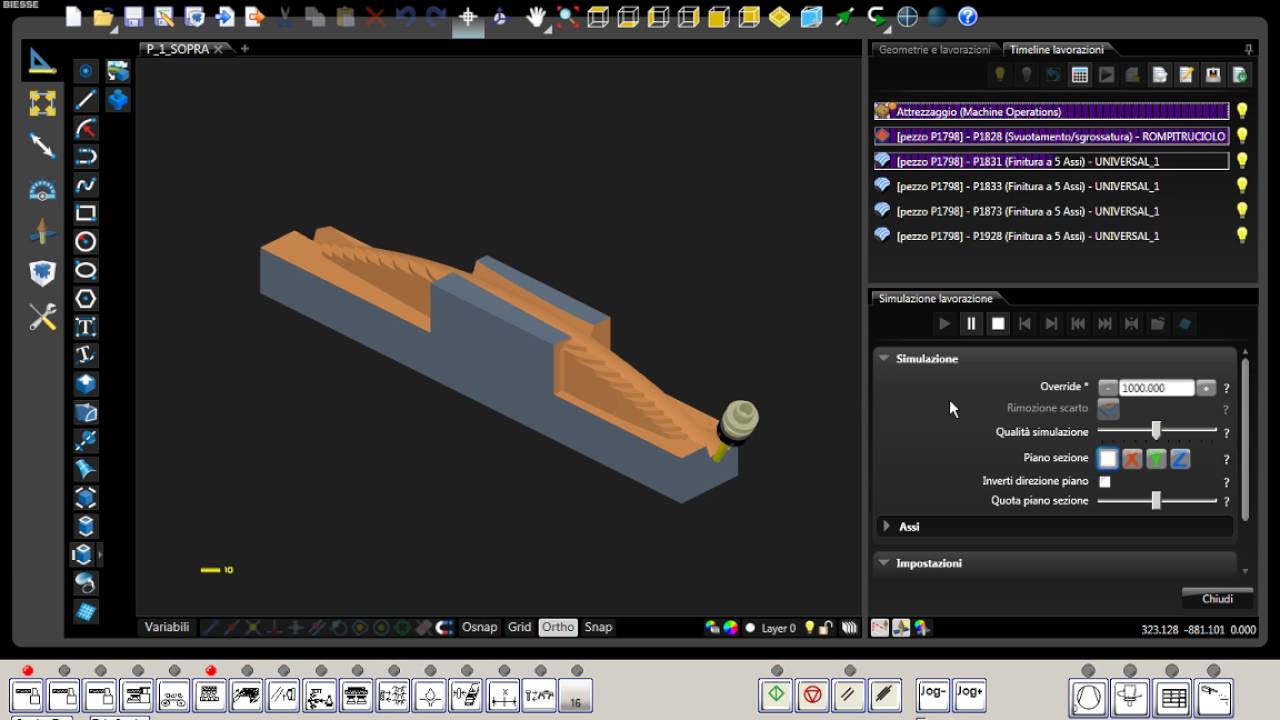 Programa cadcam de diseño para CNC Bsolid de Biesse.