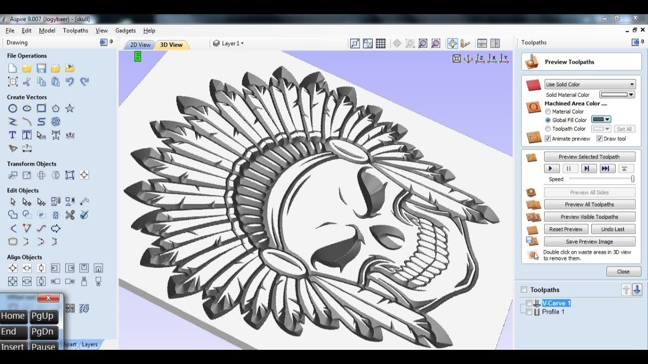 Vectric Aspire software de diseño CNC. Marcos Muñoz CNC