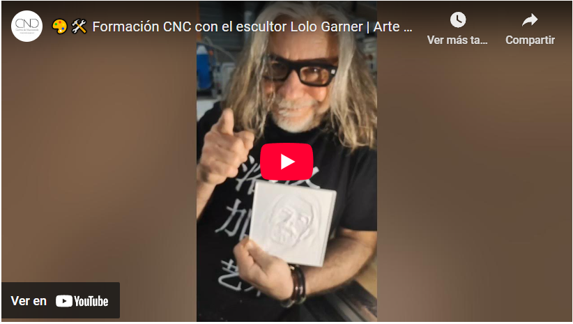 Curso de CNC personalizado en Mallorca con practicas enfocadas al arte y la tecnologia.