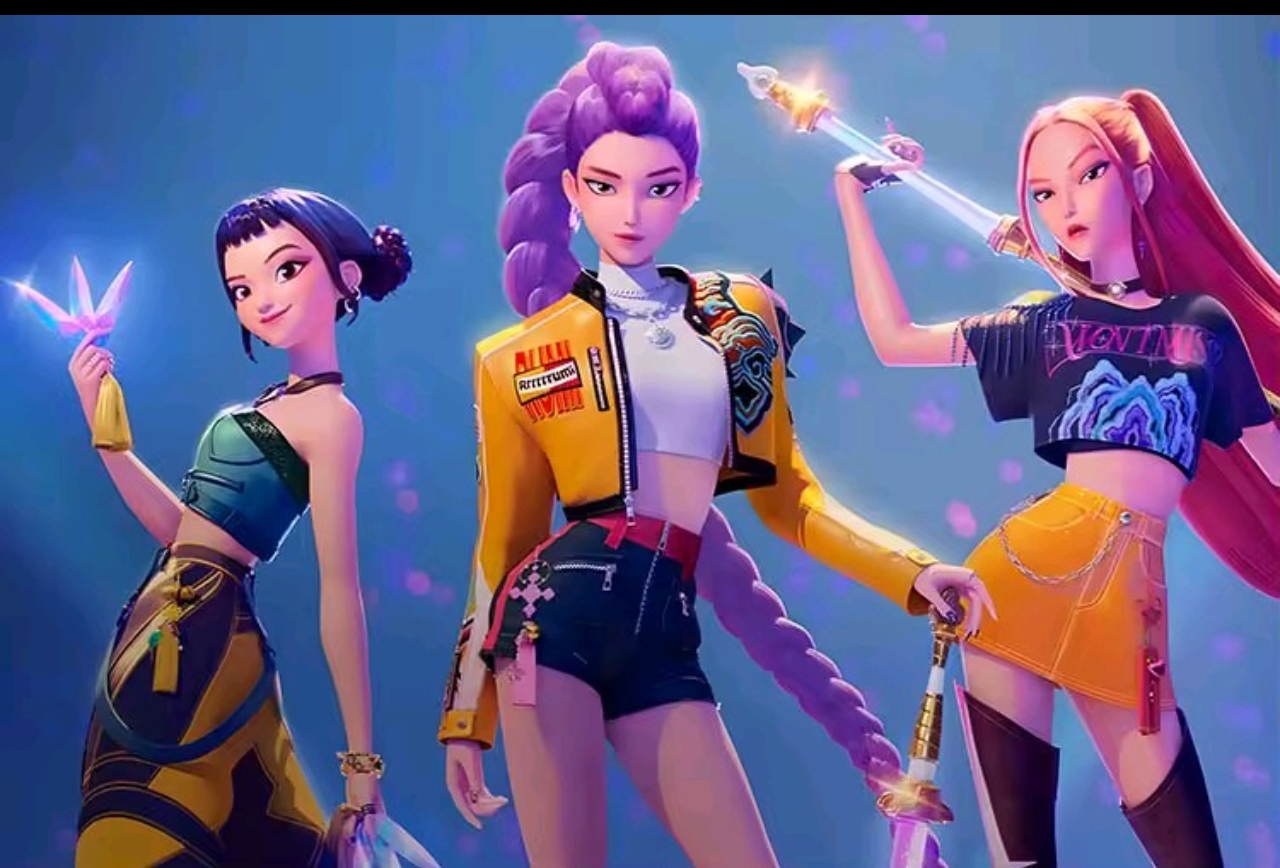 Guerreras K POP Huntrix Imagen de Guerreras K POP, preparada para mecanizar en CNC.