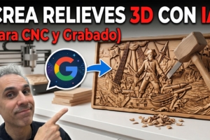 Relieves 3D con GEMINI para CNC en 2026: Adiós a las IA obsoletas, hola al nuevo flujo de trabajo.