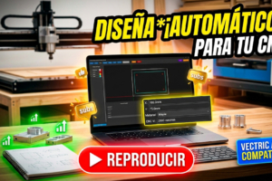 Diseño de Puerta 4 Rayas con variables en Aspire o Vcarve Pro